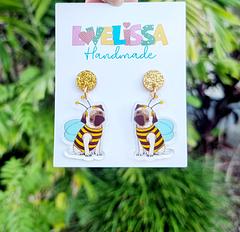 Bee Pug Earrings