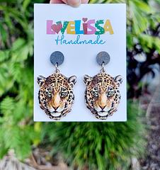 Bamboo Leopard Earrings